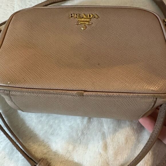 PRADA SAFFIANO MINI CAMERA CROSSBODY BEIGE BAG CROSSBODY - Picture 8 of 16